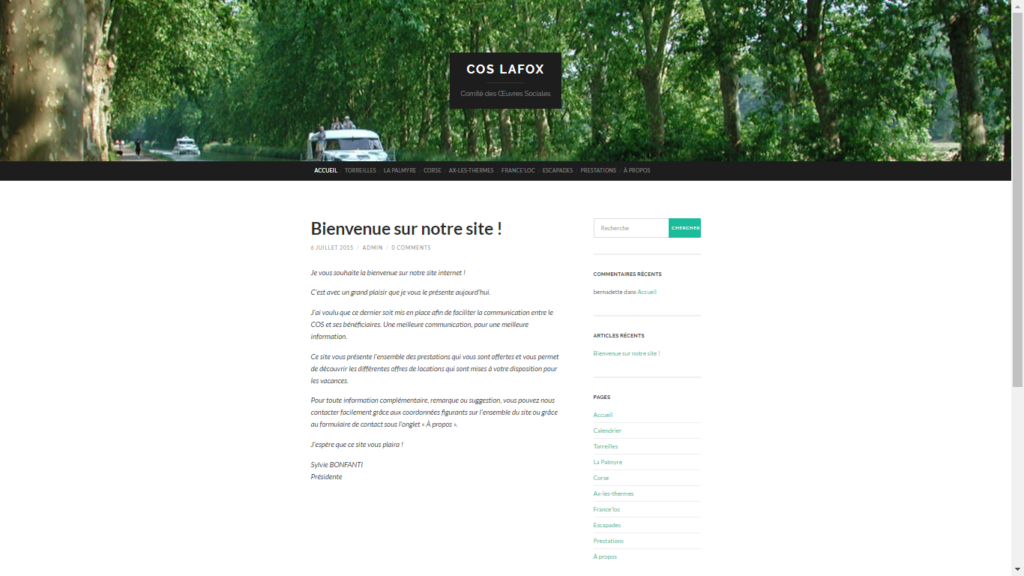 Accueil site COS de Lafox