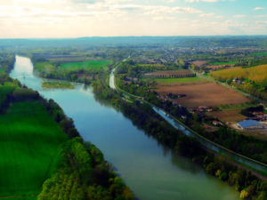 Vue aérienne Lafox Agen Lot-et-Garonne 47