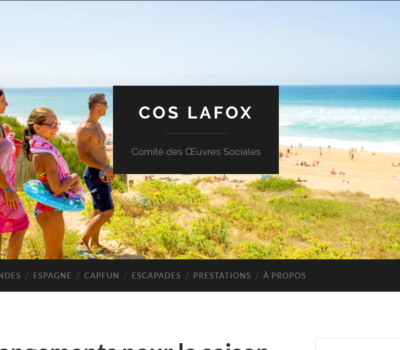 Page d'accueil du site du COS Lafox